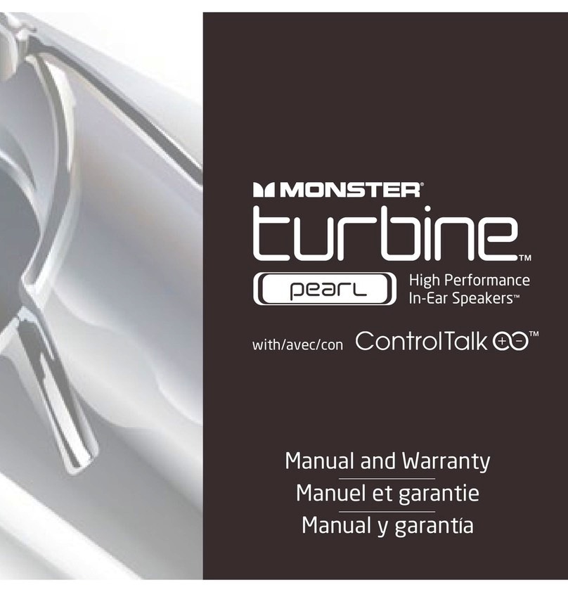 Monster Turbine In-Ear Speakers Manual and warranty