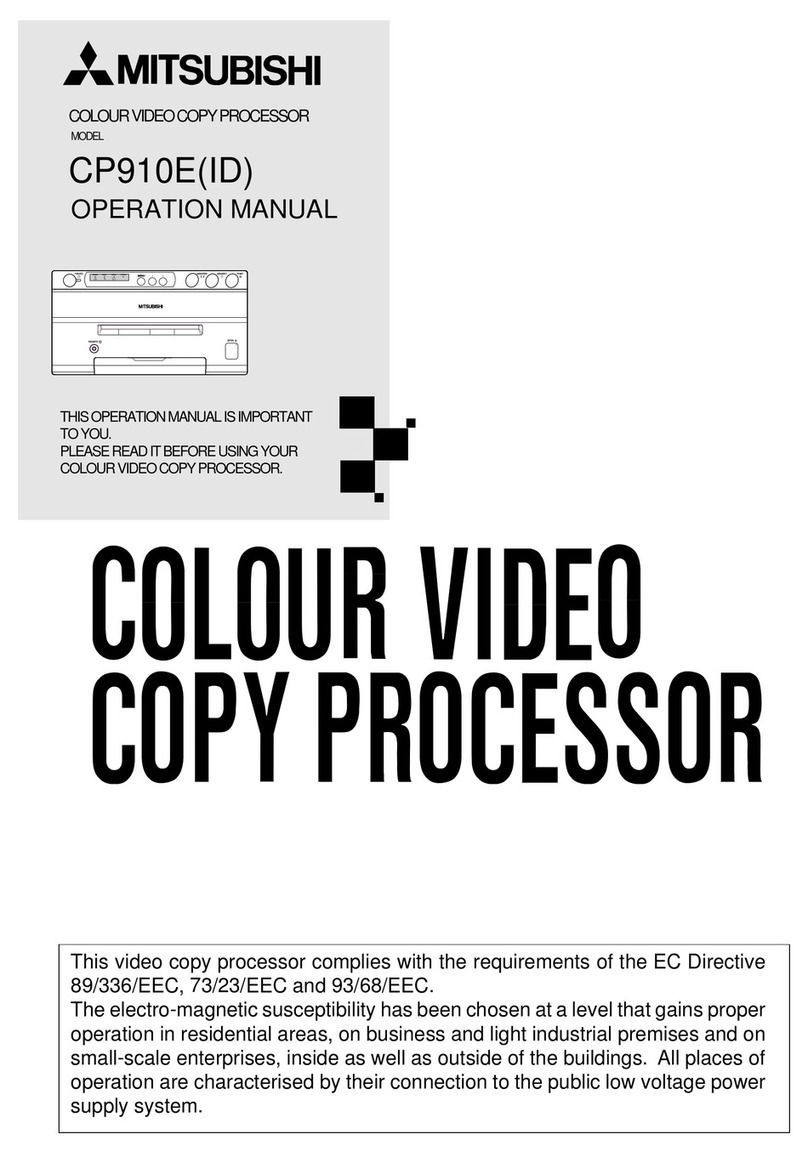 Mitsubishi CP910E(ID) User manual Mitsubishi CP910E(ID) User manual