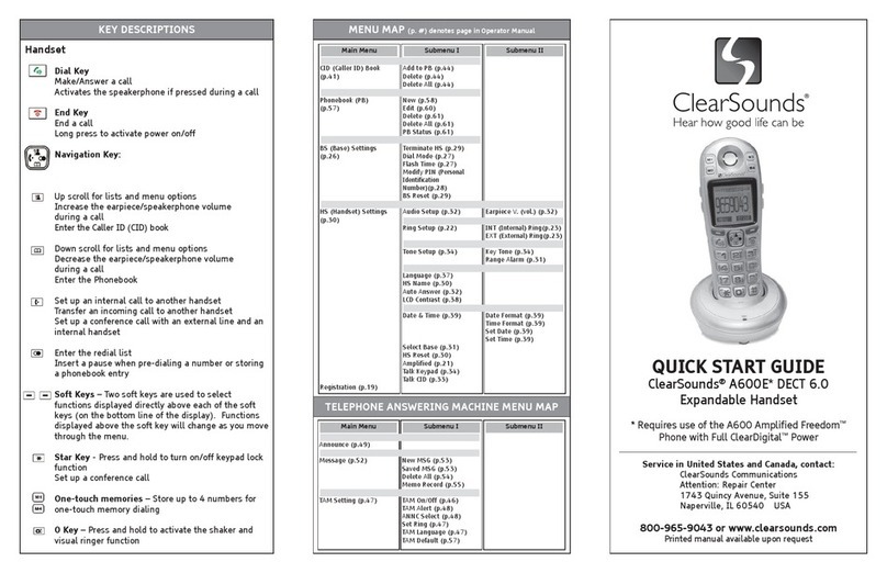 ClearSounds A600E User manual ClearSounds A600E User manual