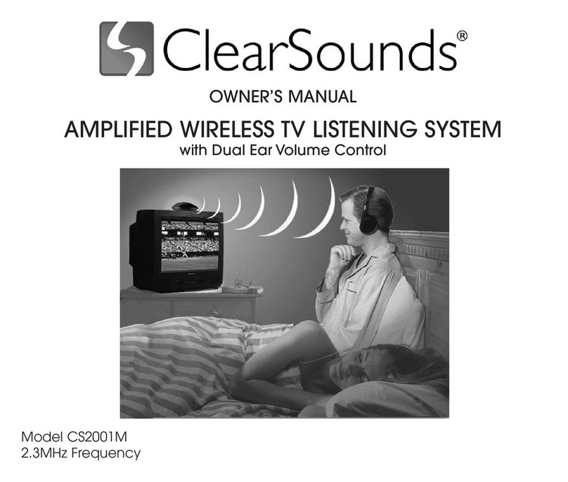 ClearSounds ClearTV CS2001M owner's manual