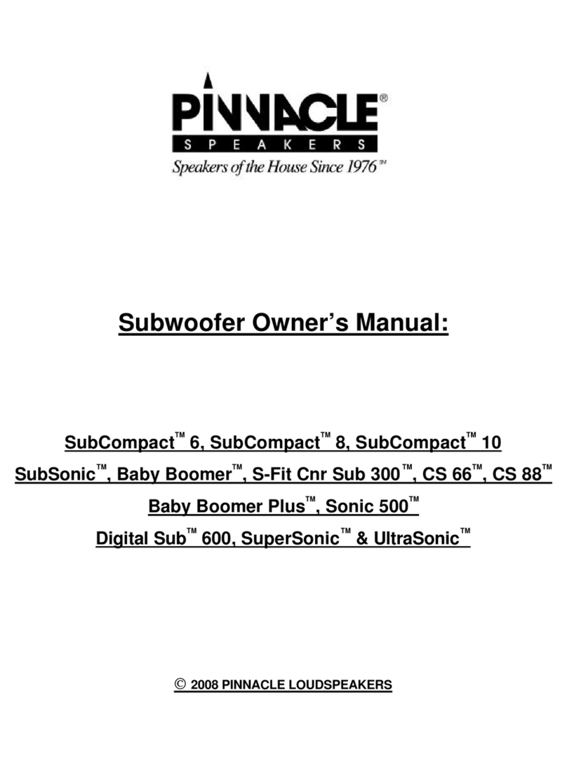 Pinnacle Digital Sub 600 User manual Pinnacle Digital Sub 600 User manual