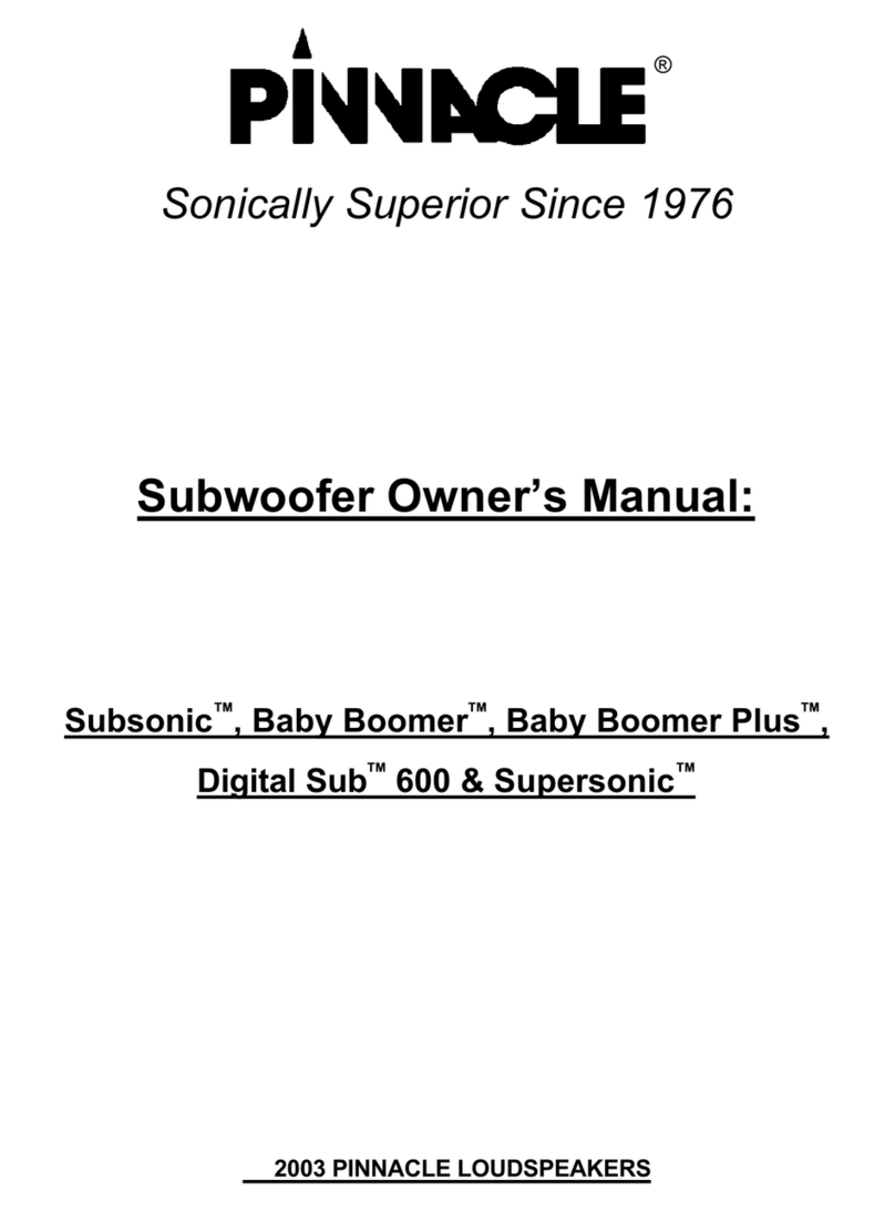 Pinnacle Digital Sub 600 owner's manual
