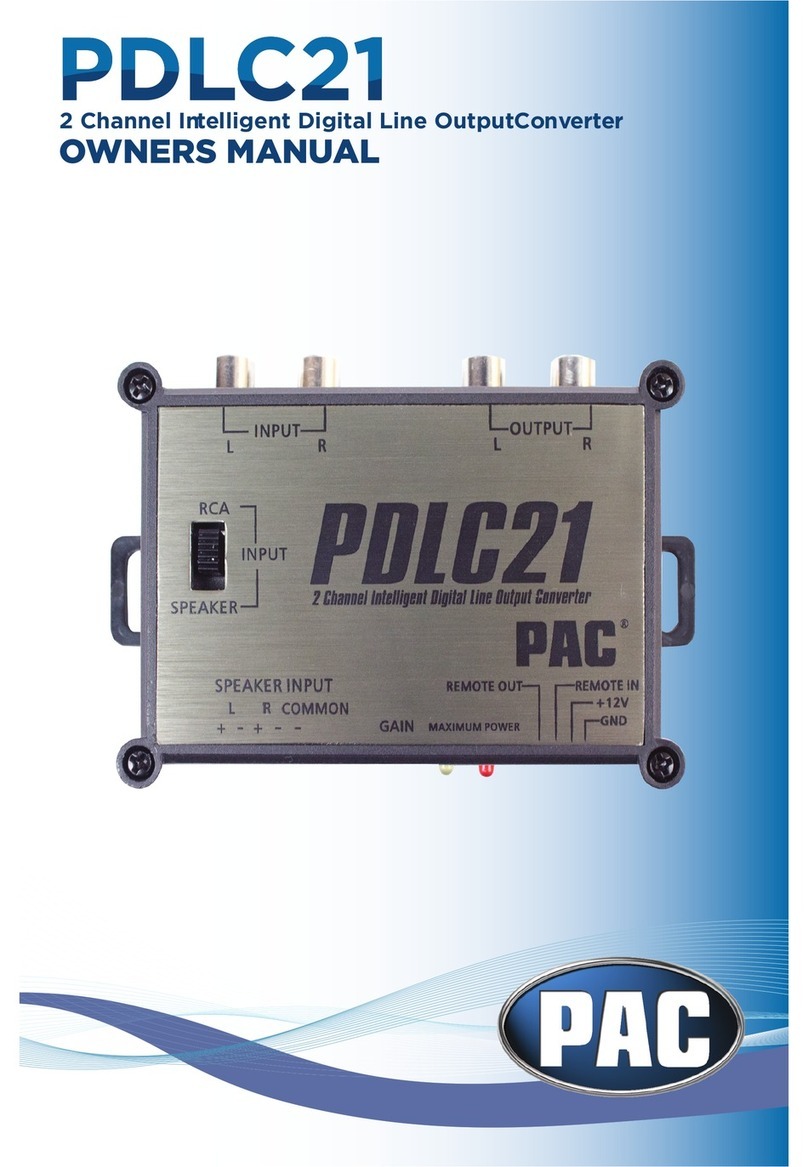 PAC PDLC21 User manual