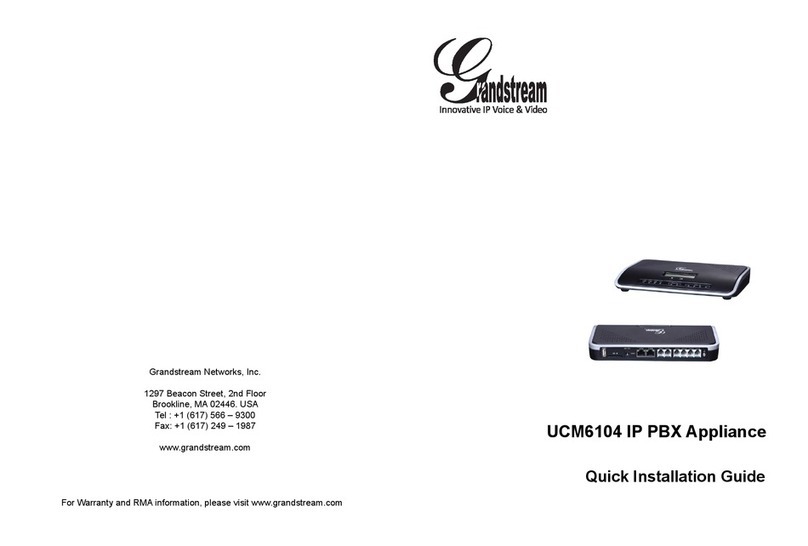 Grandstream Networks UCM6104 Quick installation guide