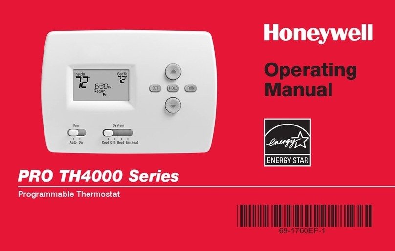 Honeywell PRO TH4000 series User manual Honeywell PRO TH4000 series User manual