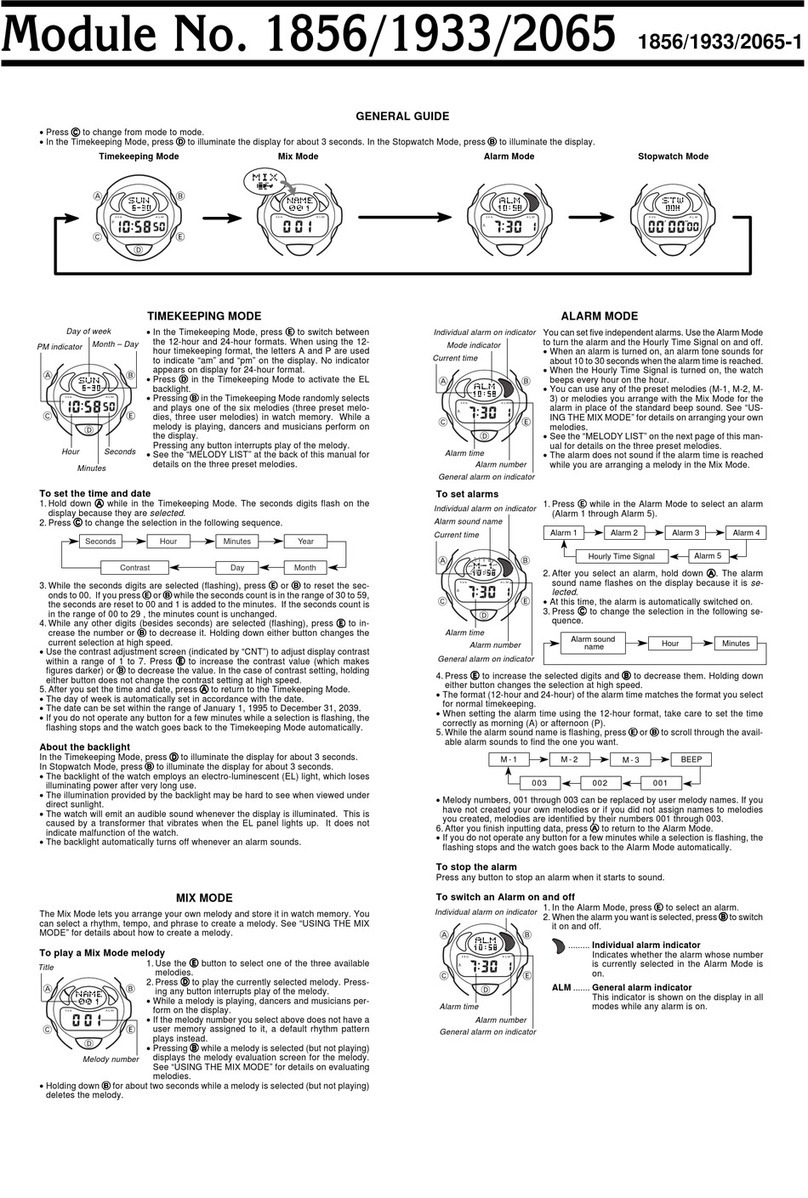 Casio 1856 Configuration guide