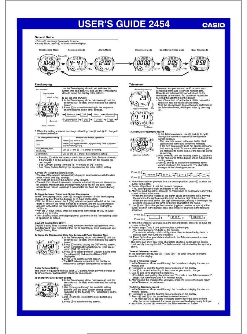 Casio 2454 User manual Casio 2454 User manual