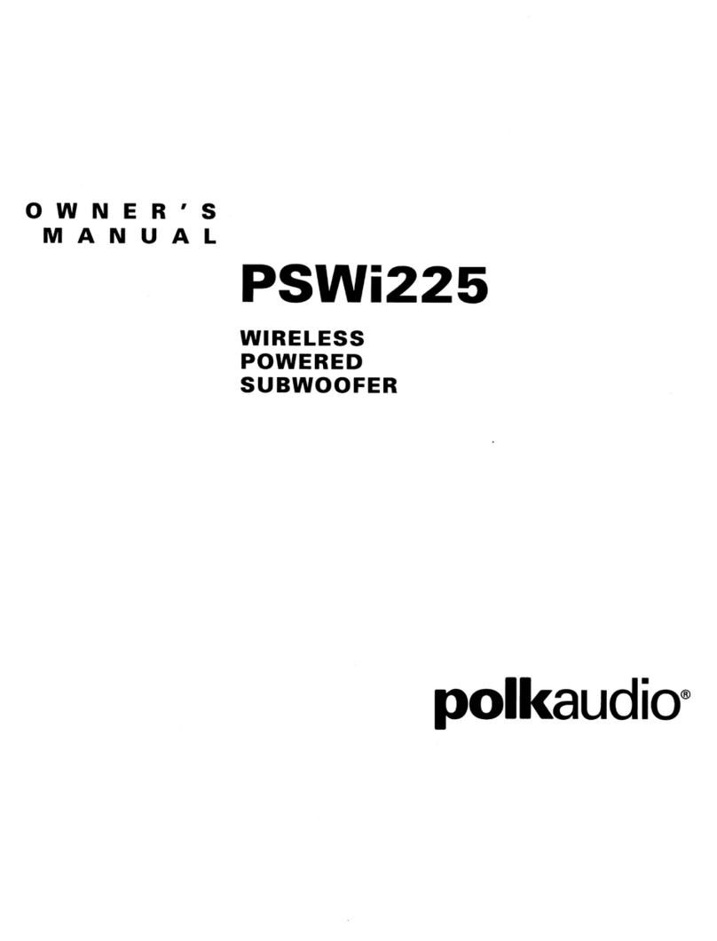 Polk Audio PSWi225 owner's manual