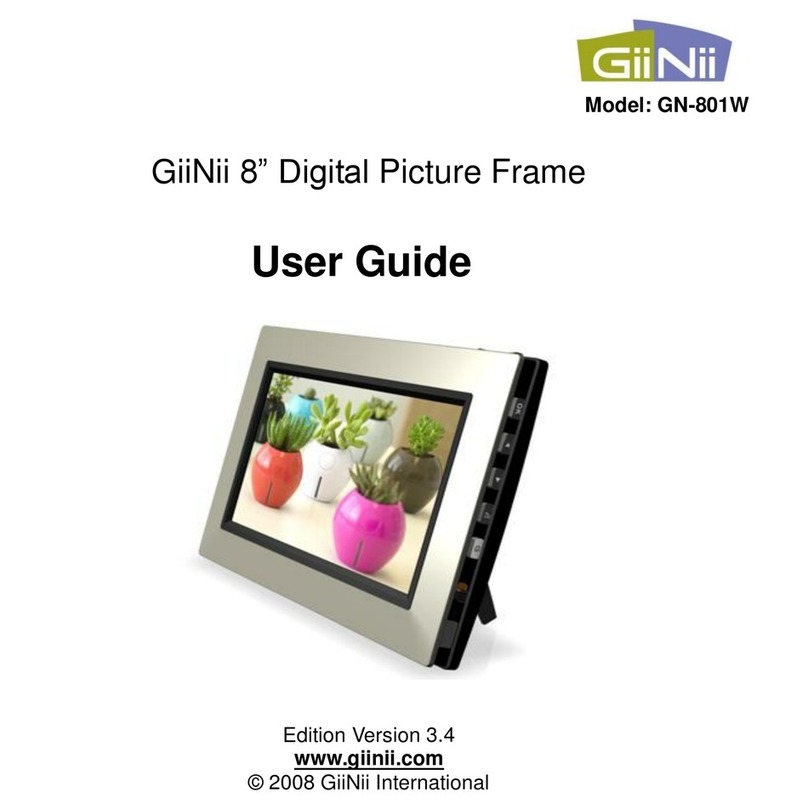 GiiNii 8" Digital Picture Frame user guide