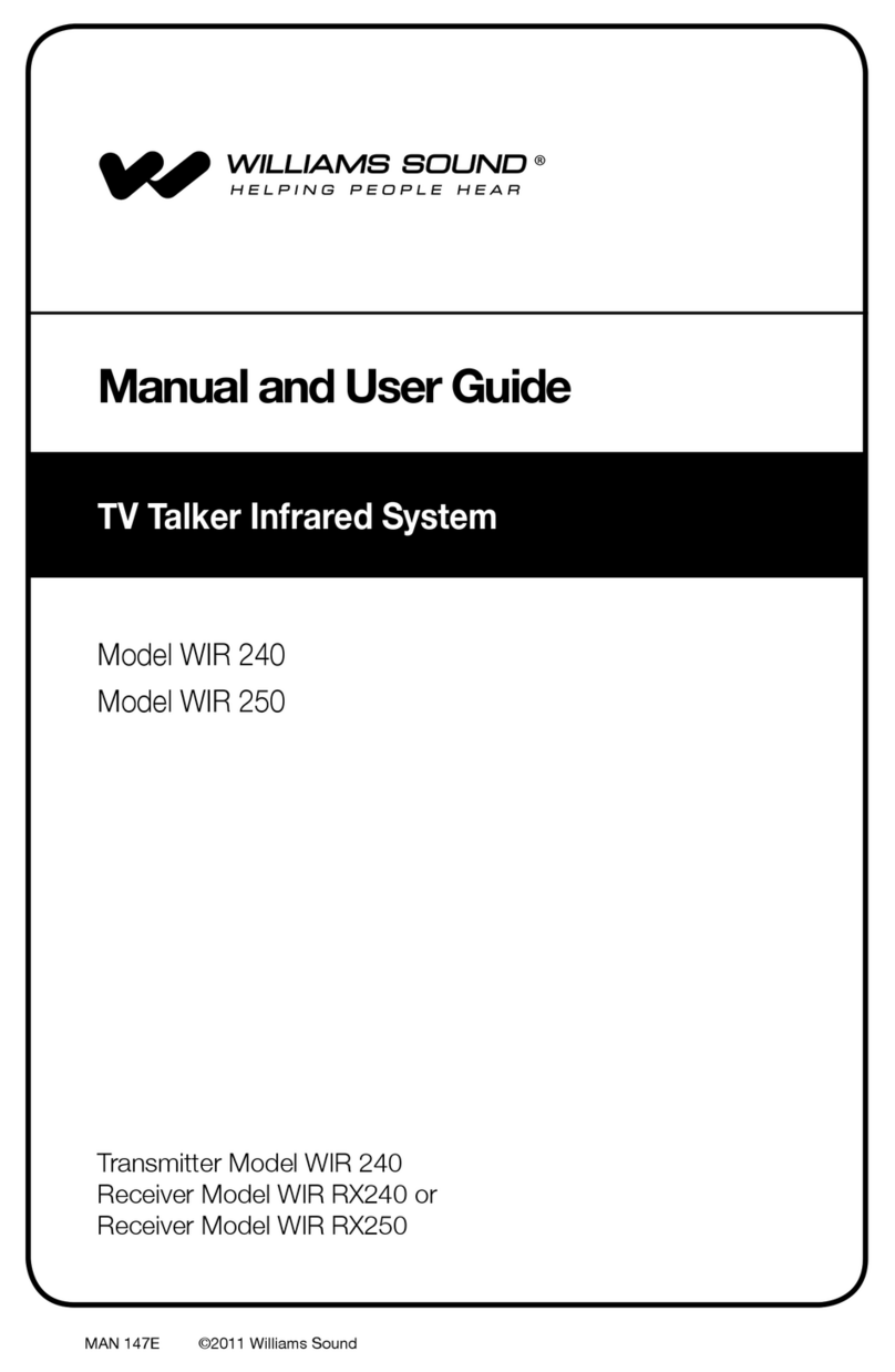 Williams Sound WIR 250 Manual and user guide