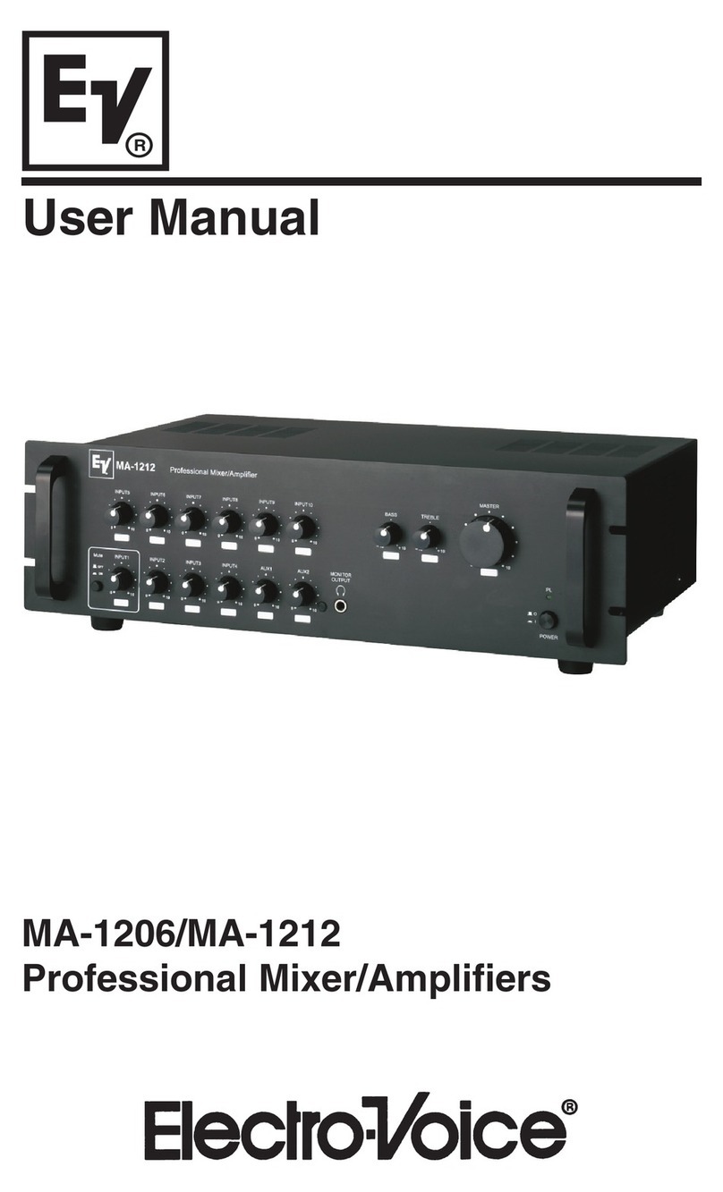 Electro-Voice Mixer Amplifier MA-1206 User manual