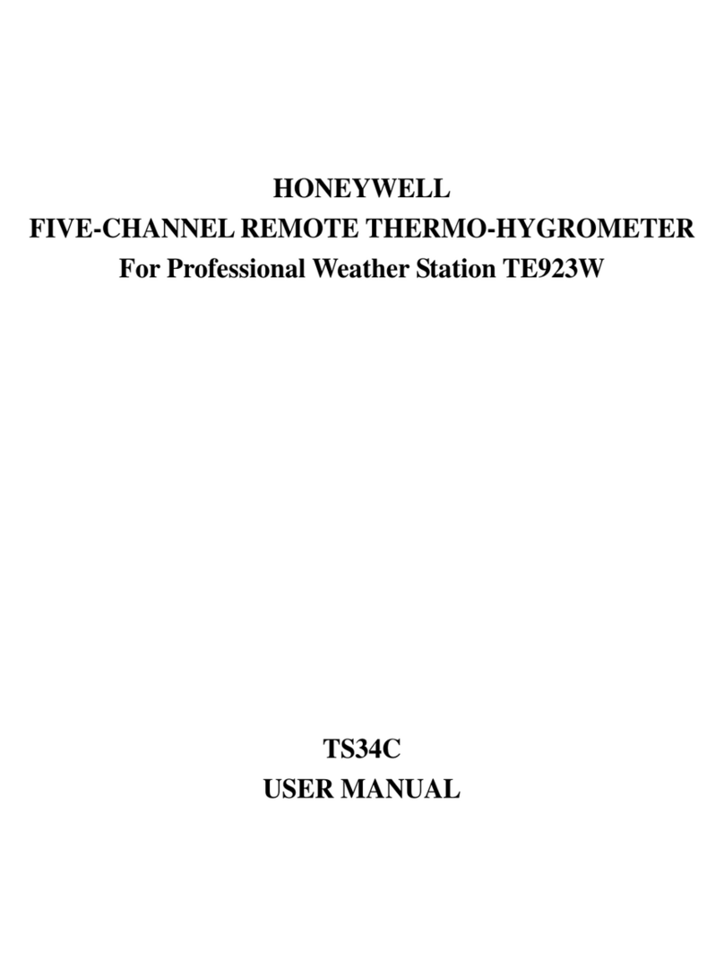 Honeywell TE923W - Deluxe Weather Station User manual