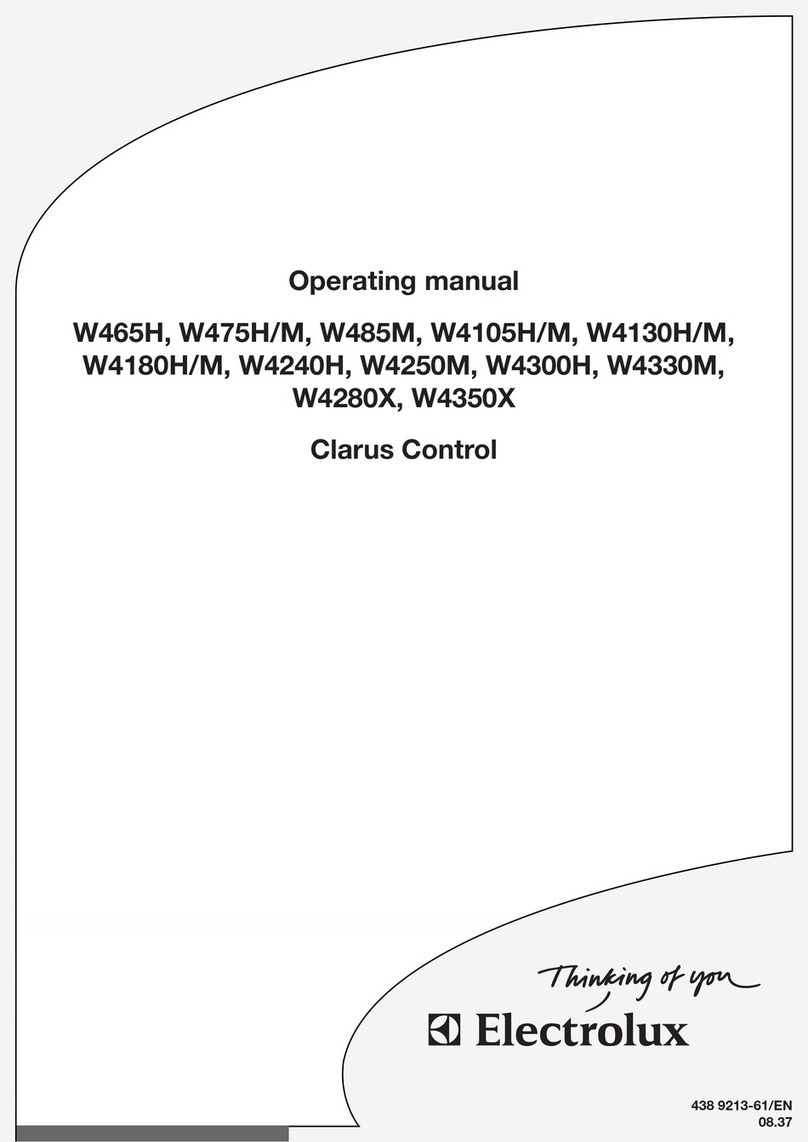 Electrolux W465H User manual