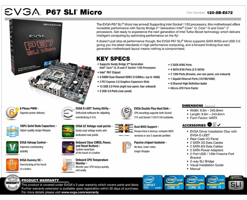 EVGA P67 SLI Micro User manual