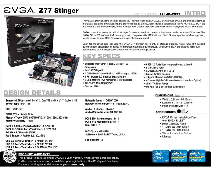 EVGA Z77 Stinger System manual