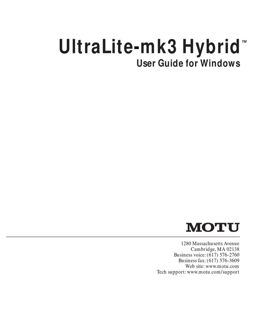 MOTU UltraLite- mk3 Hybrid User manual