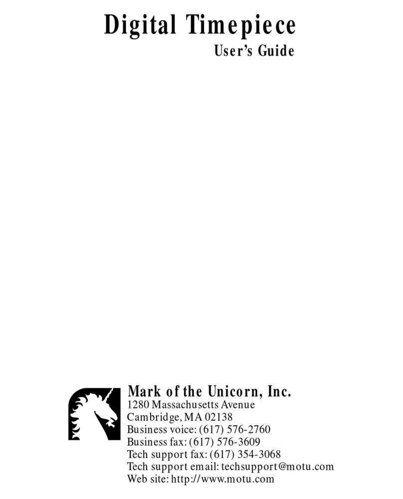 Unicorn Digital Timepiece user guide