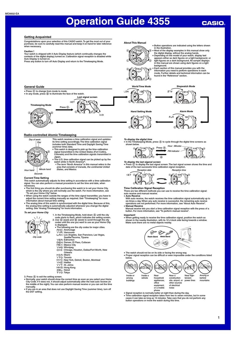 Casio 4355 User manual