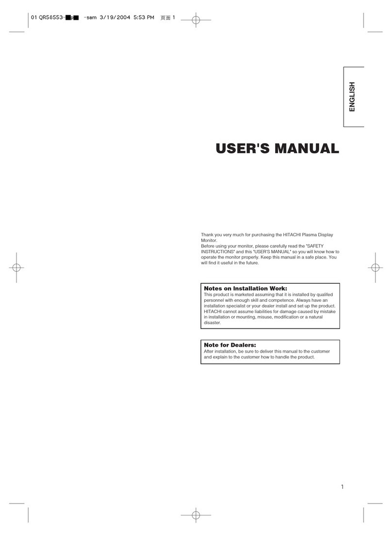 Hitachi 42PMA300A User manual