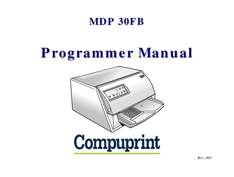 Compuprint MDP 30FB Operating and maintenance manual