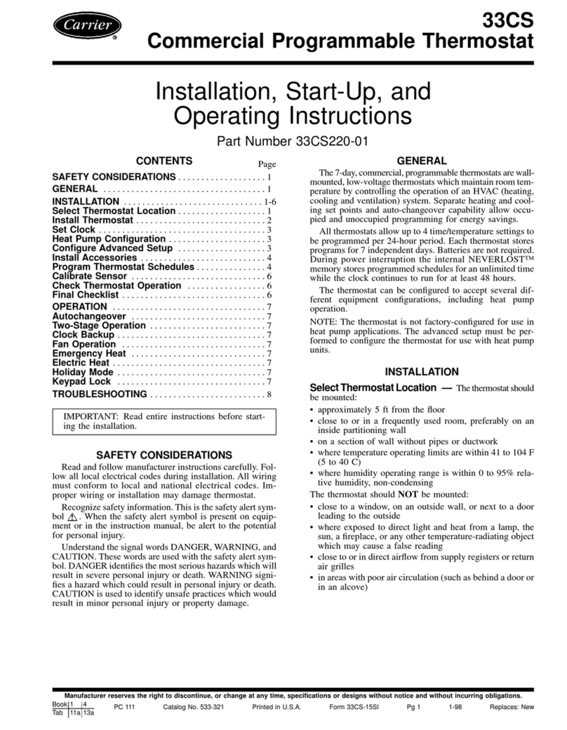 Carrier 33CS Instructions and recipes