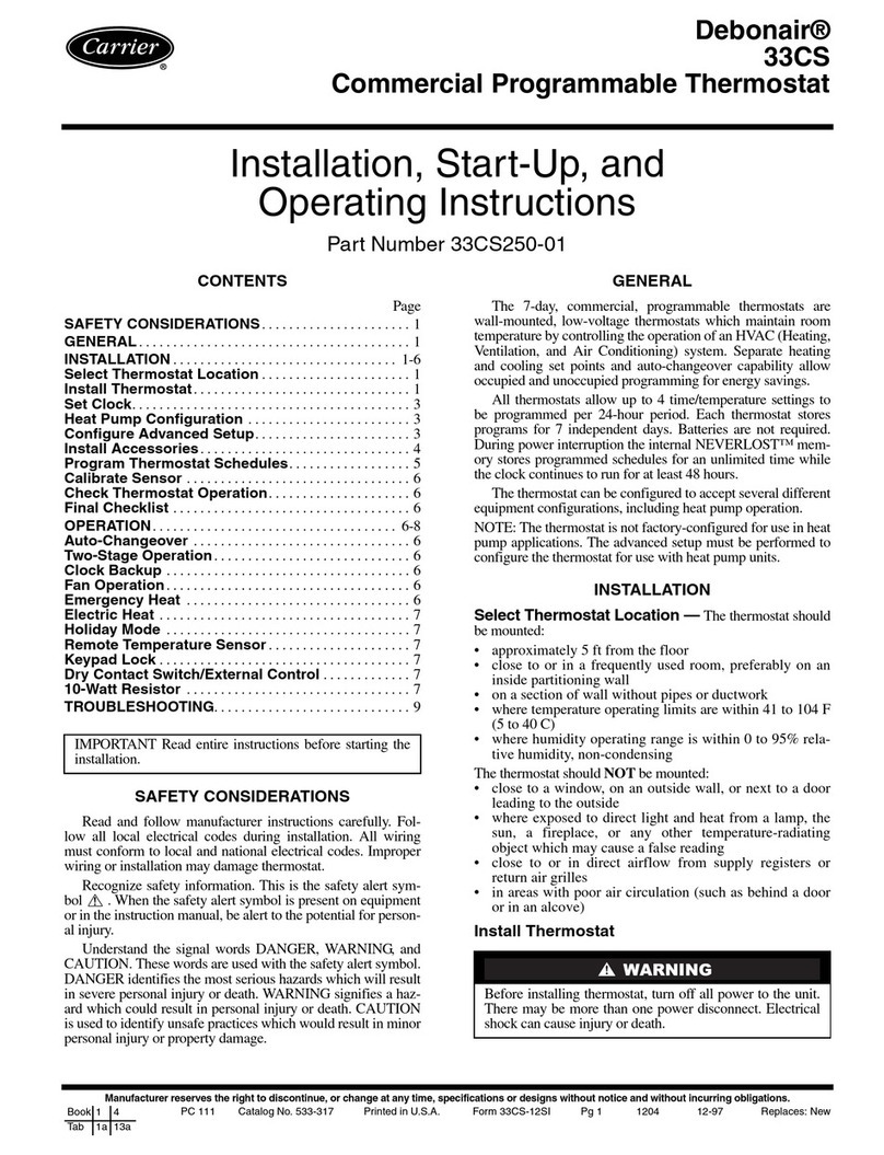 Carrier 33CS Instructions and recipes