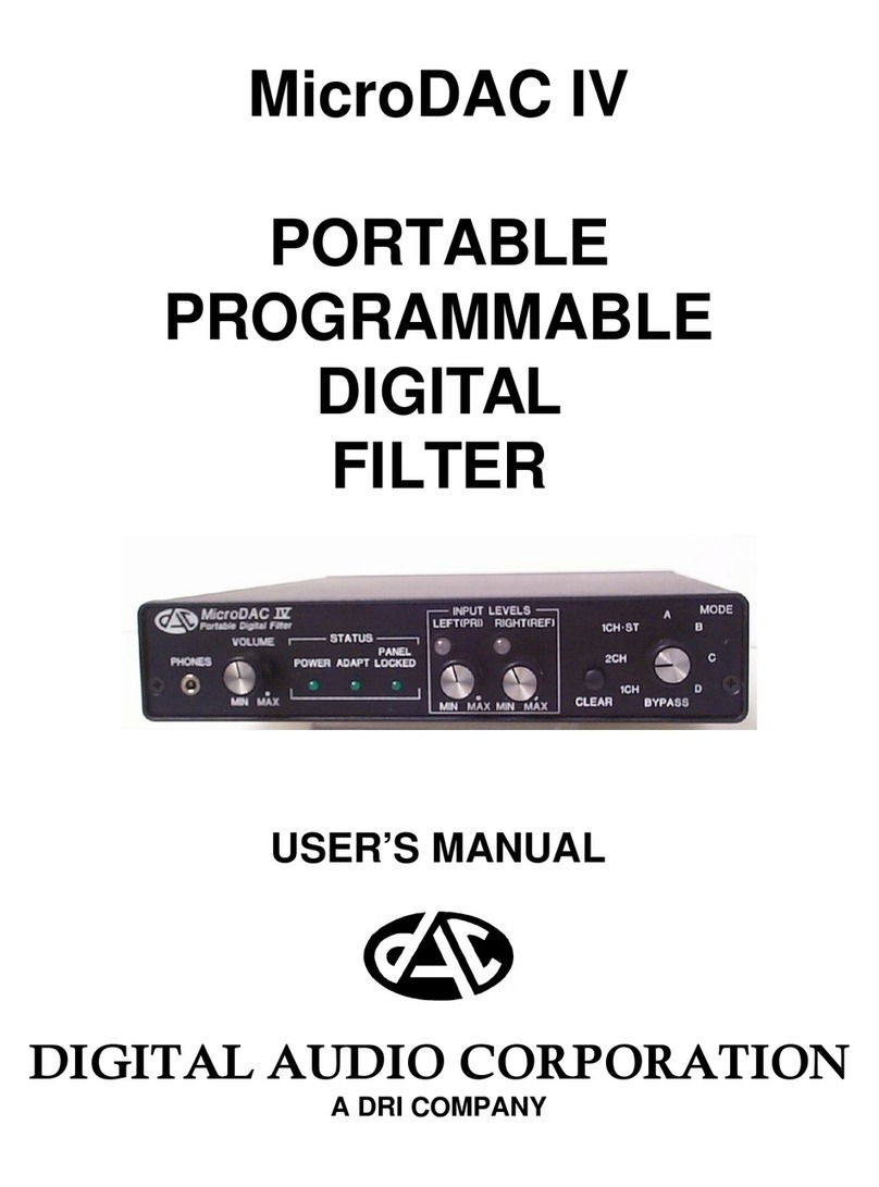Digital Audio Corporation MicroDAC IV user manual