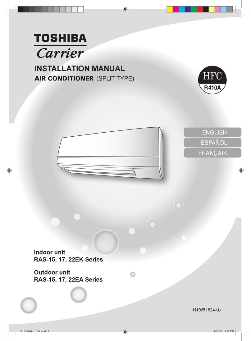 Toshiba Carrier RAS-15 installation manual