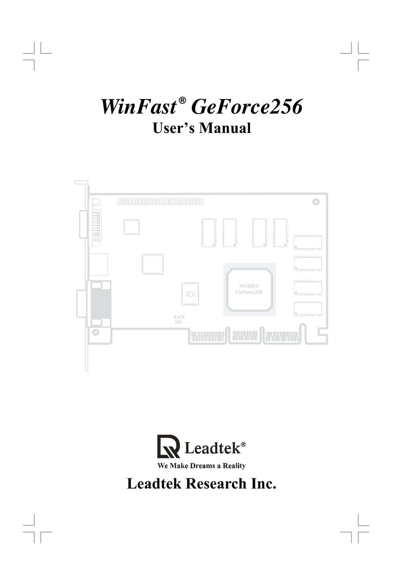 Leadtek WinFast GeFource256 User manual