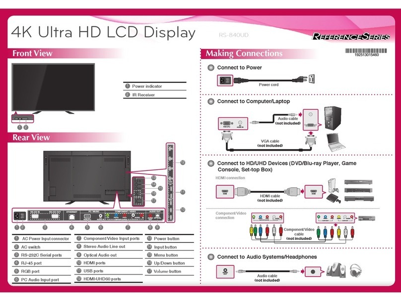 JVC RS-840UD Installation guide