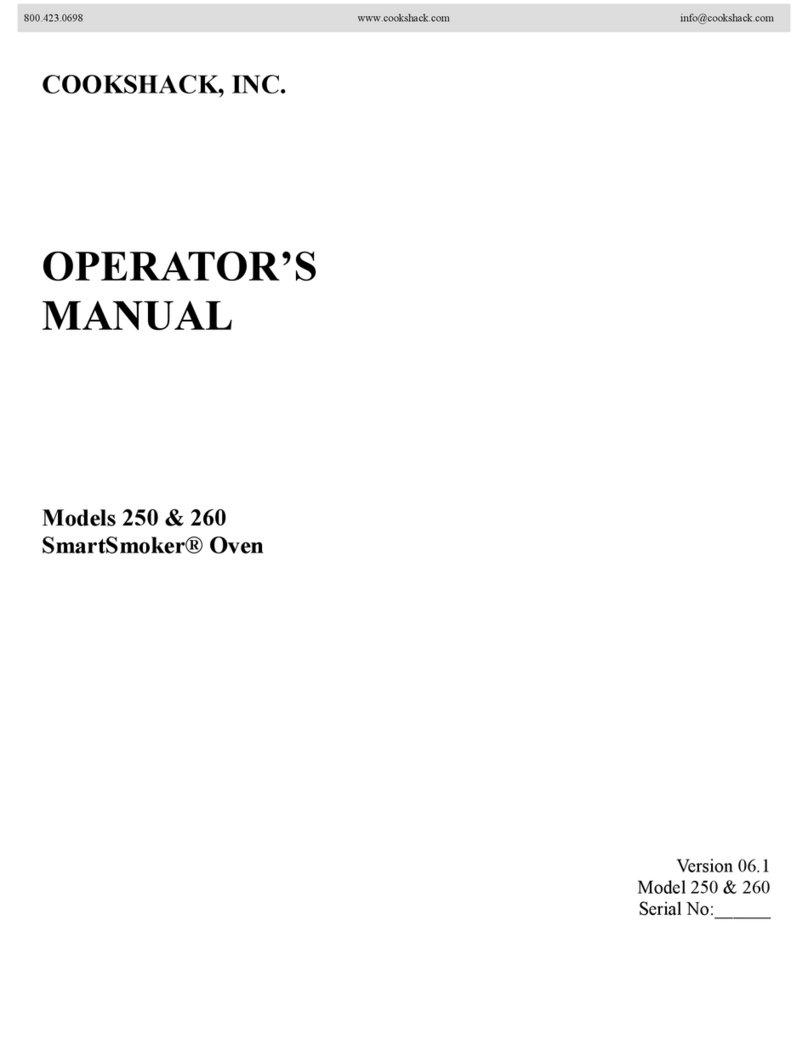 Cookshack SmartSmoker 250 Operator's manual Cookshack SmartSmoker 250 Operator's manual