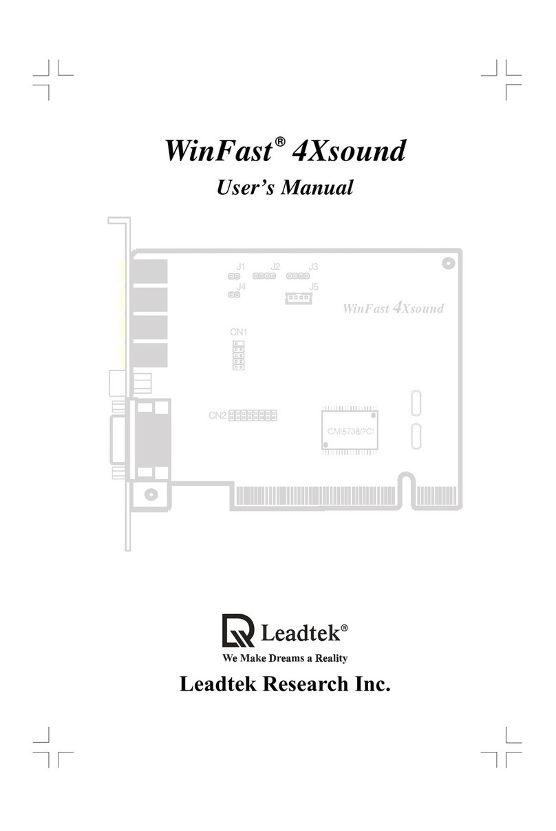 Leadtek WinFast 4Xsound user manual
