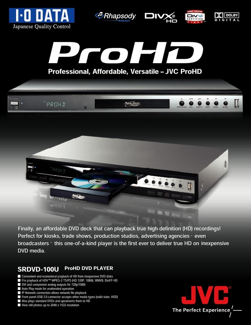 JVC ProHD SRDVD-1000U User manual