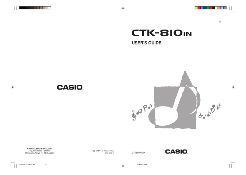 Casio CTK-8IOin User manual