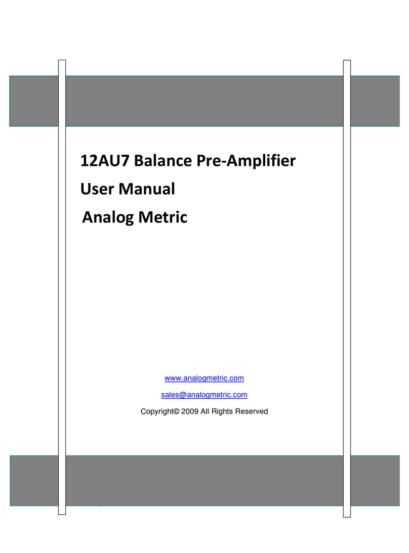 Analog Metric 12AU7 user manual