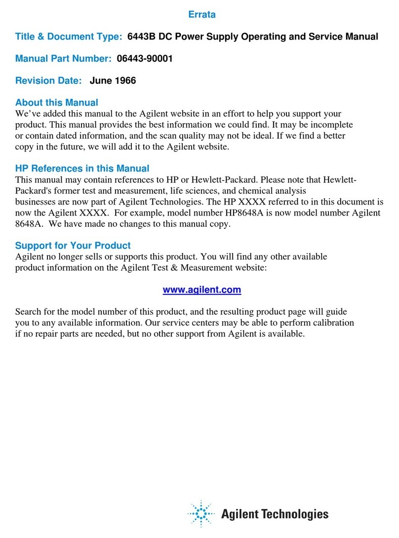 Agilent Technologies 6443B Service manual
