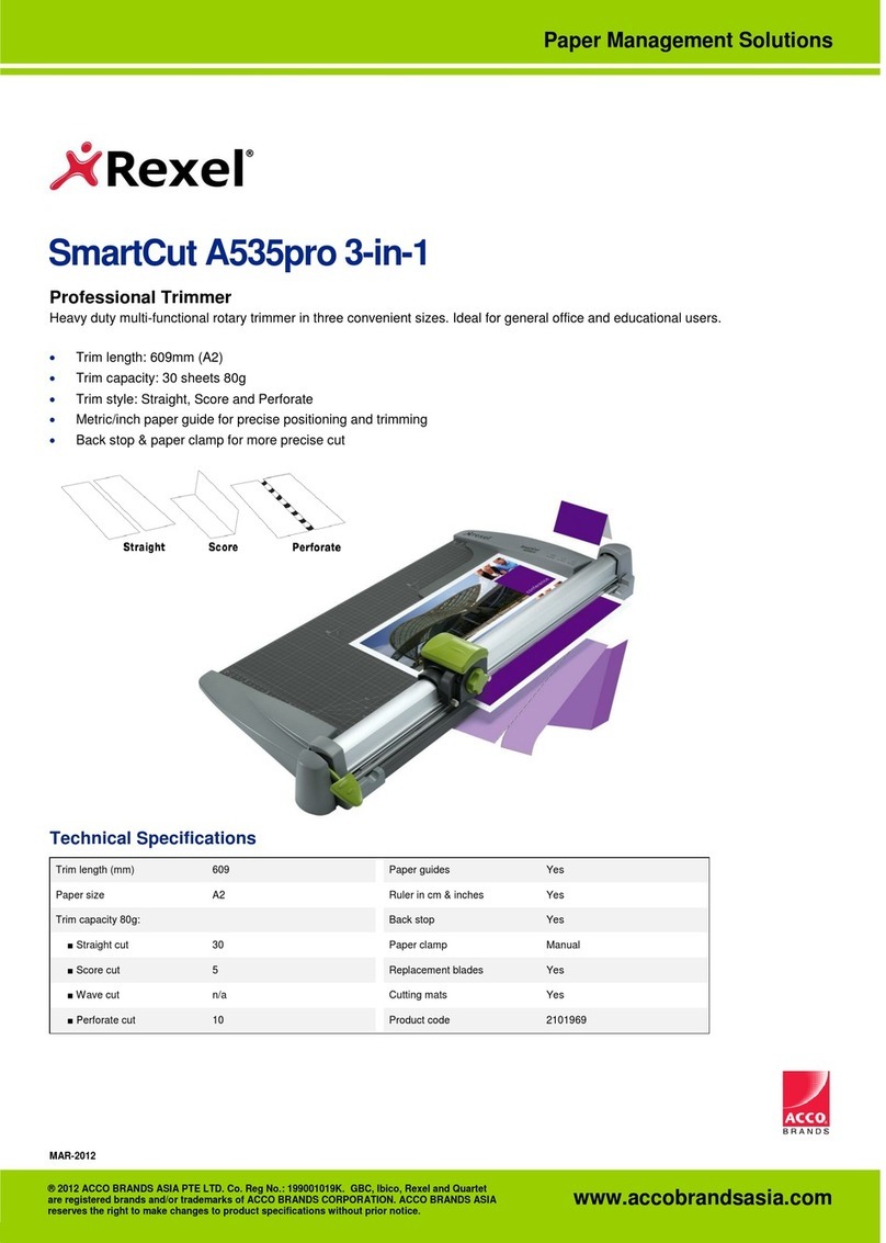 Rexel SmartCut A535pro Technical specifications
