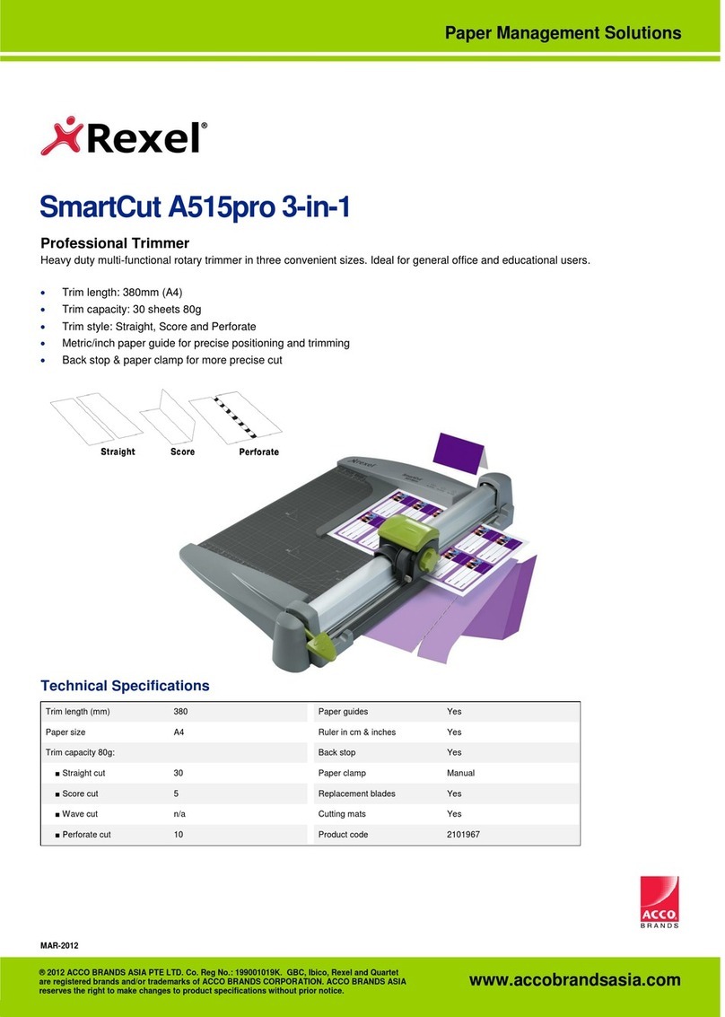 Rexel SmartCut A515pro Technical specifications