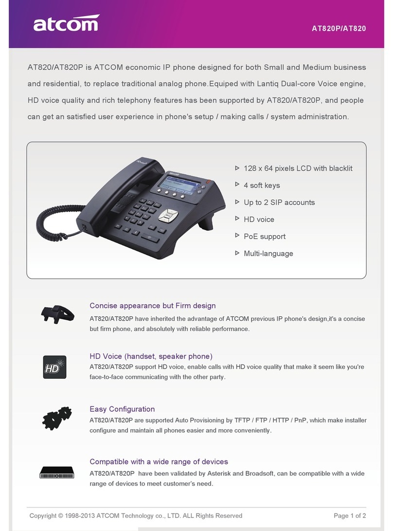 ATCOM AT820 series Owner's manual