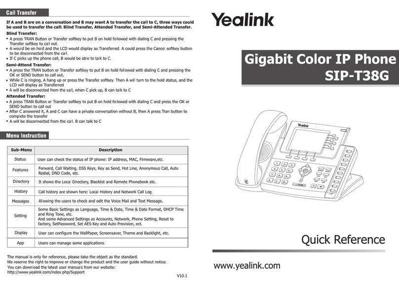 Yealink SIP-T38G User manual