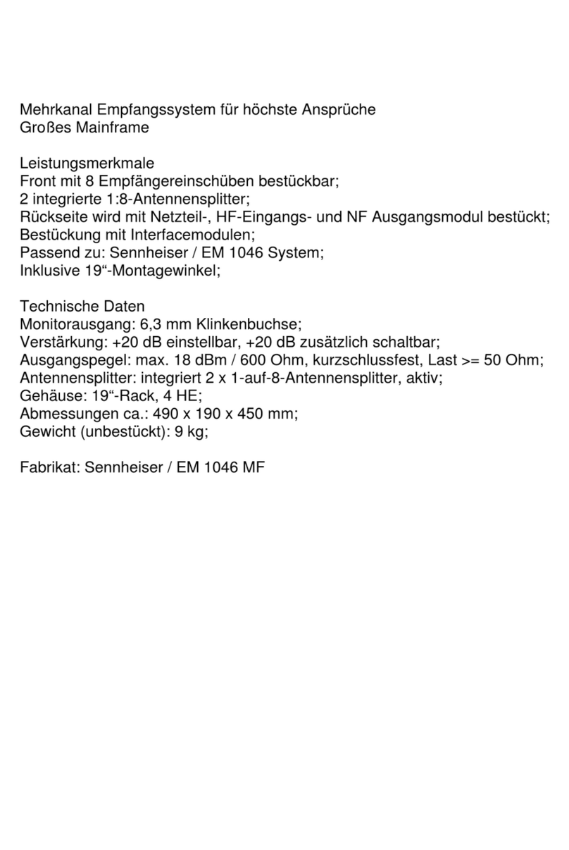 Sennheiser EM 1046 User manual Sennheiser EM 1046 User manual