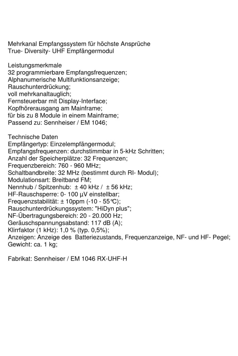 Sennheiser EM 1046 User manual Sennheiser EM 1046 User manual