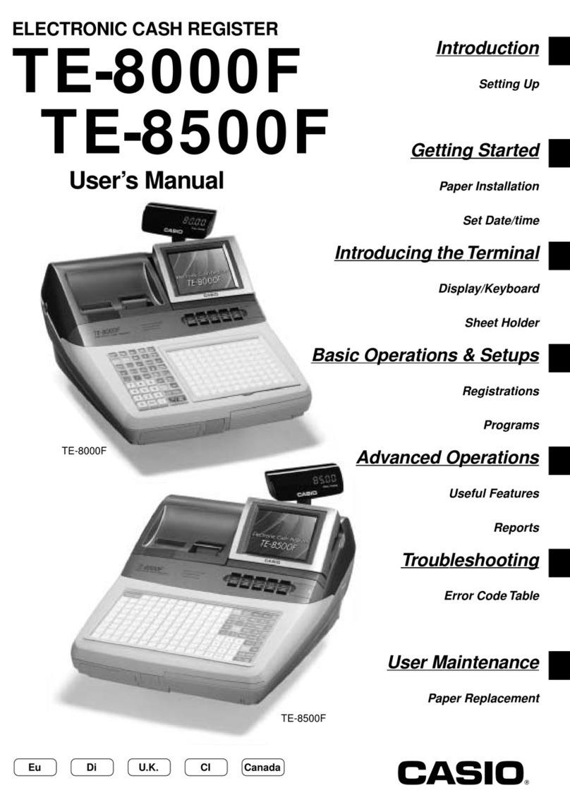 Casio TE-8000F Series User manual Casio TE-8000F Series User manual