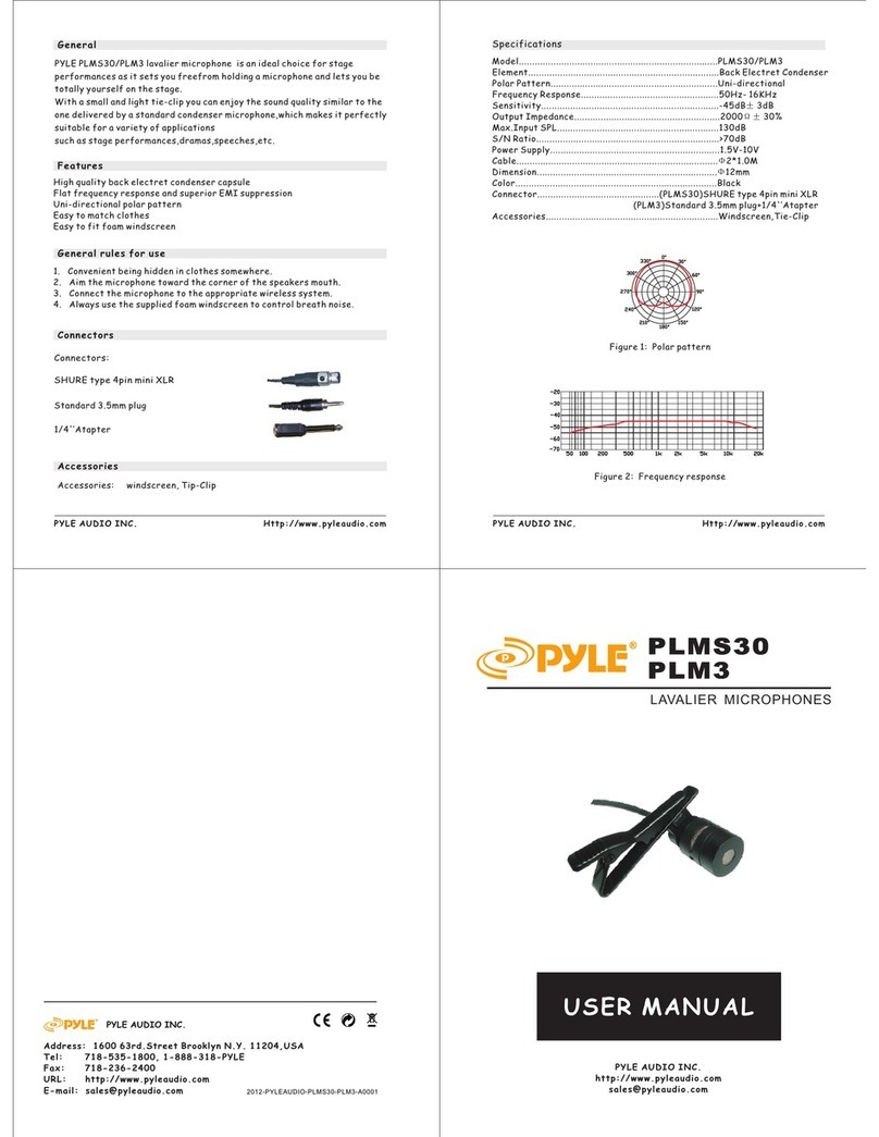 Pyle PLM3 User manual