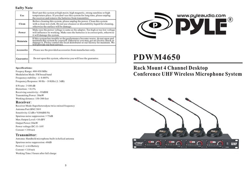 Pyle PDWM4650 User manual