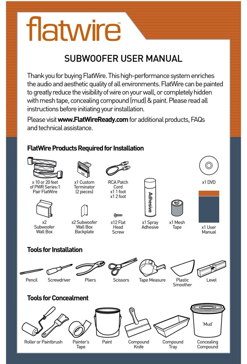 FlatWire Subwoofer User manual