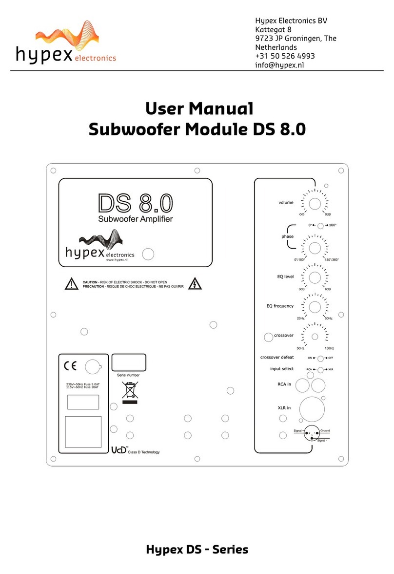 Hypex Electronics DS 8.0 user manual