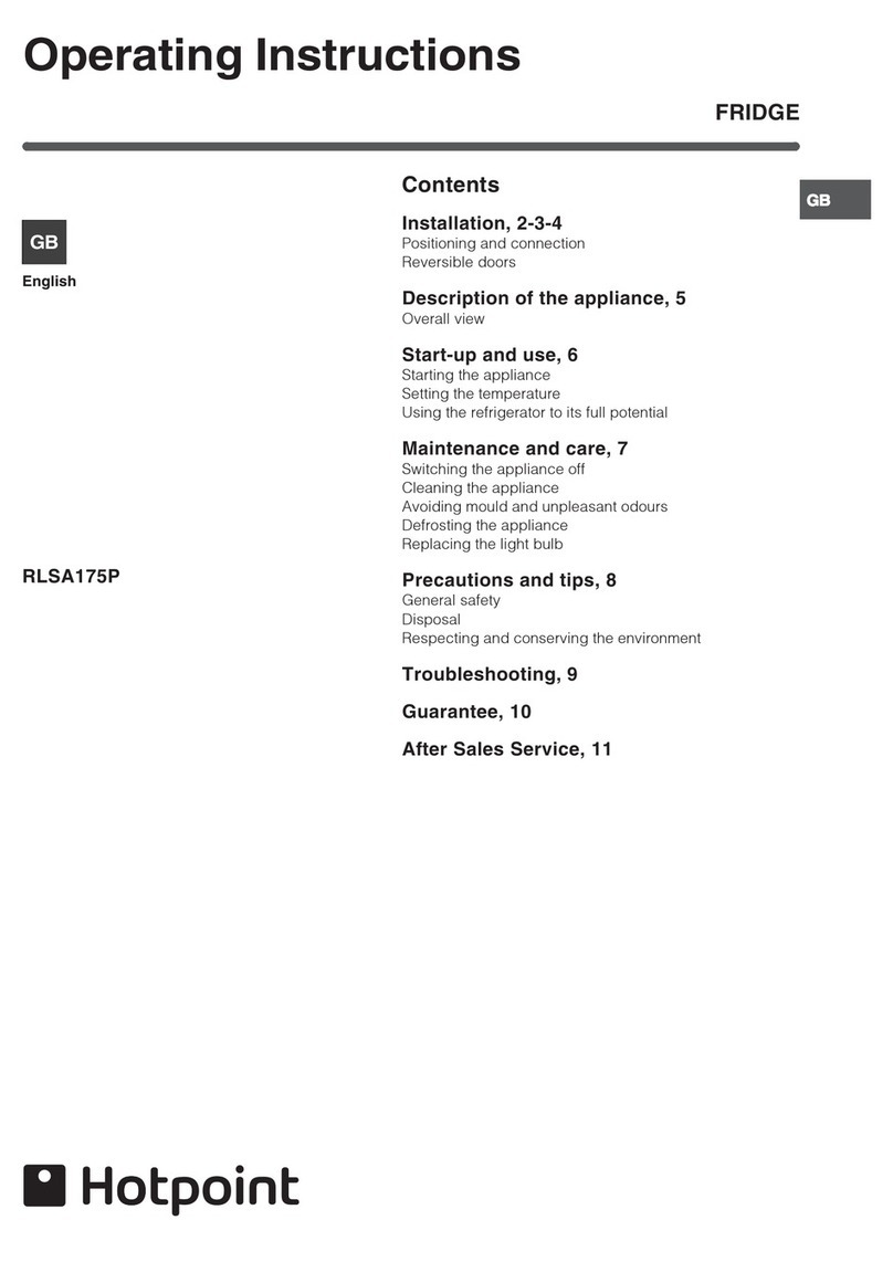 Hotpoint RLSA175P operating instructions