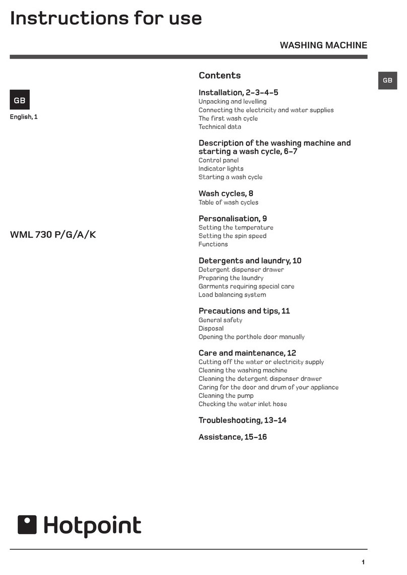 Hotpoint WML 730 K User manual