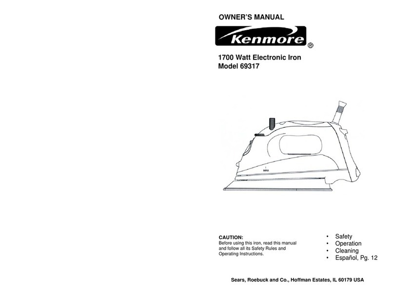 Kenmore 69317 owner's manual